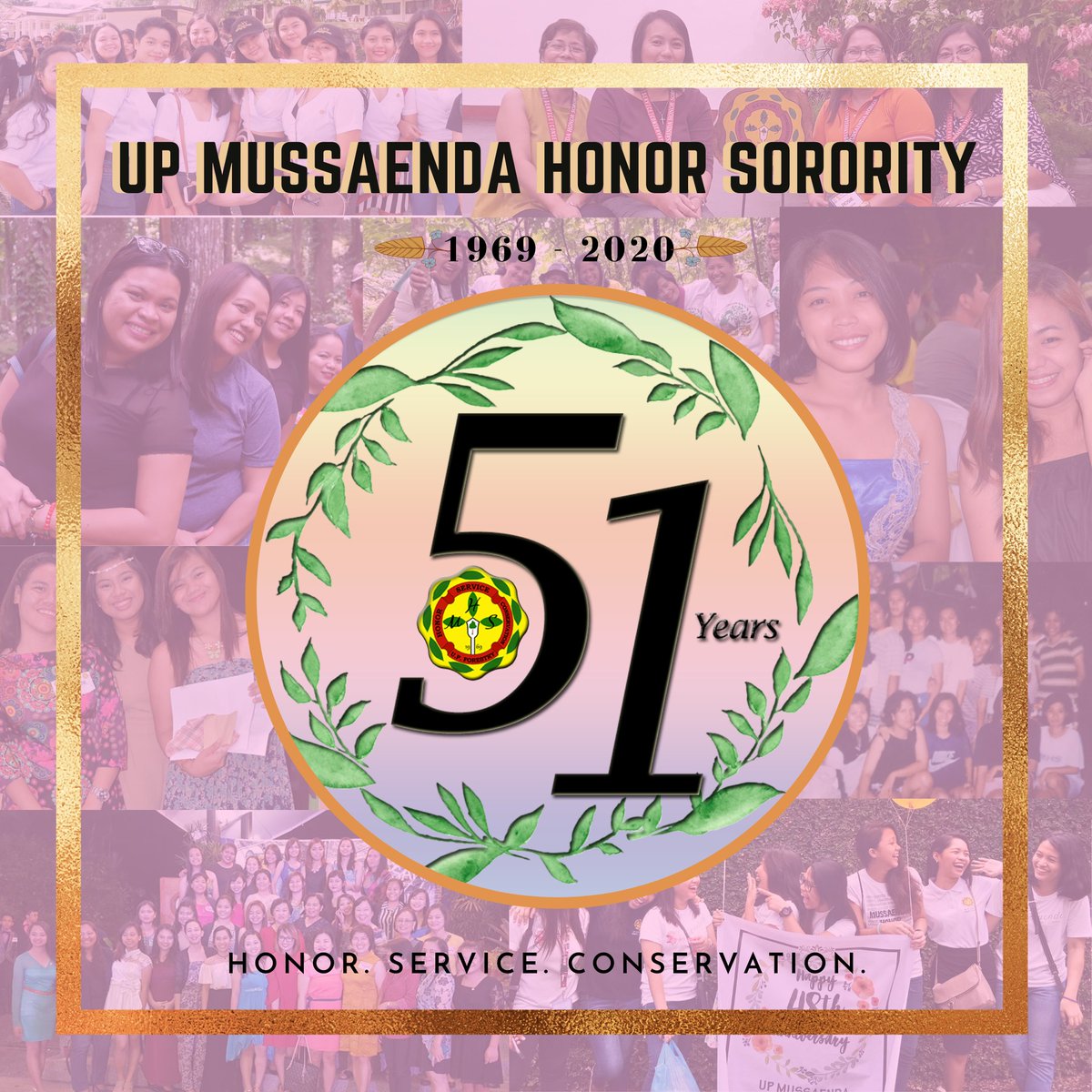 UPLBMHS's tweet photo. UP Mussaenda Honor Sorority shares another year filled with ups and downs of life together. It has been 51 years and the journey is still and will keep on navigating. 

As we uplift our motto; Honor, Service, and Conservation let us serve our purpose to our fellow sisters,... https://t.co/wJ03mJOtPV