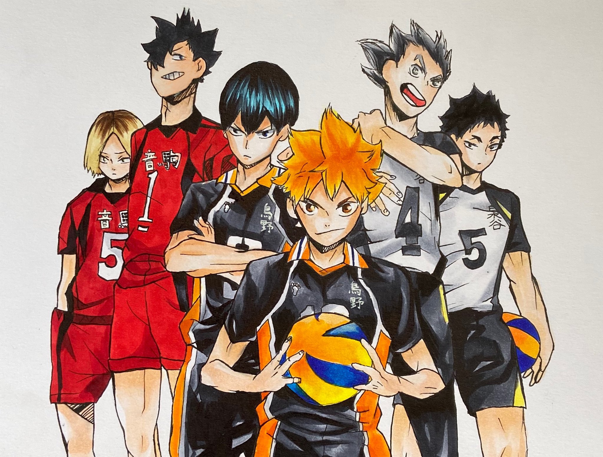 𝚎𝚛𝚒𝚗 ｴﾘﾝ 13 ハイキューありがとう Thankyouhaikyuu ハイキュー ハイキューイラスト ハイキュー好きな人と繋がりたい イラスト コピック 模写 日向翔陽 影山飛雄 孤爪研磨 黒尾鉄朗 木兎光太郎 赤葦京治 Haikyuu Anime