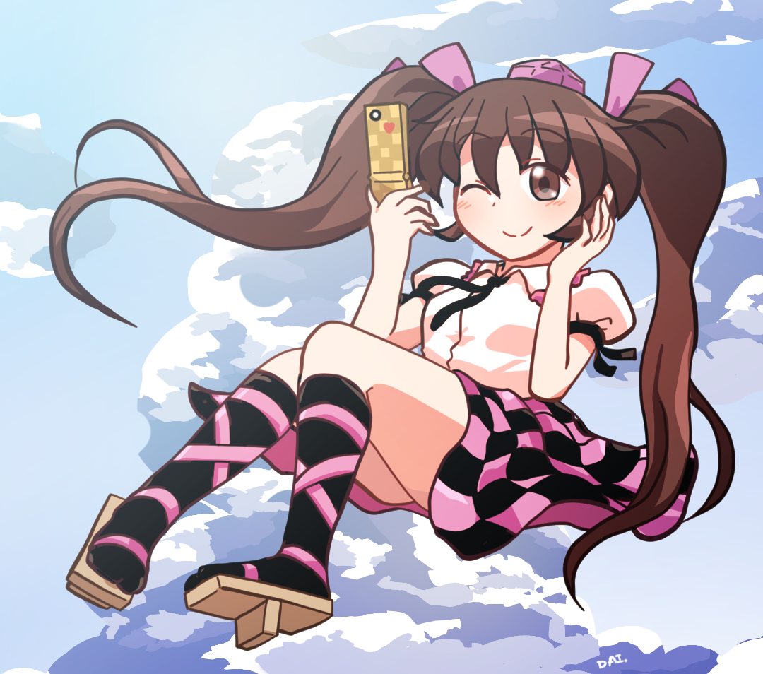 姫海棠はたて 「おはたてサマー?☀️ #おは東方 」|六合ダイスケ@春例大祭う12bのイラスト