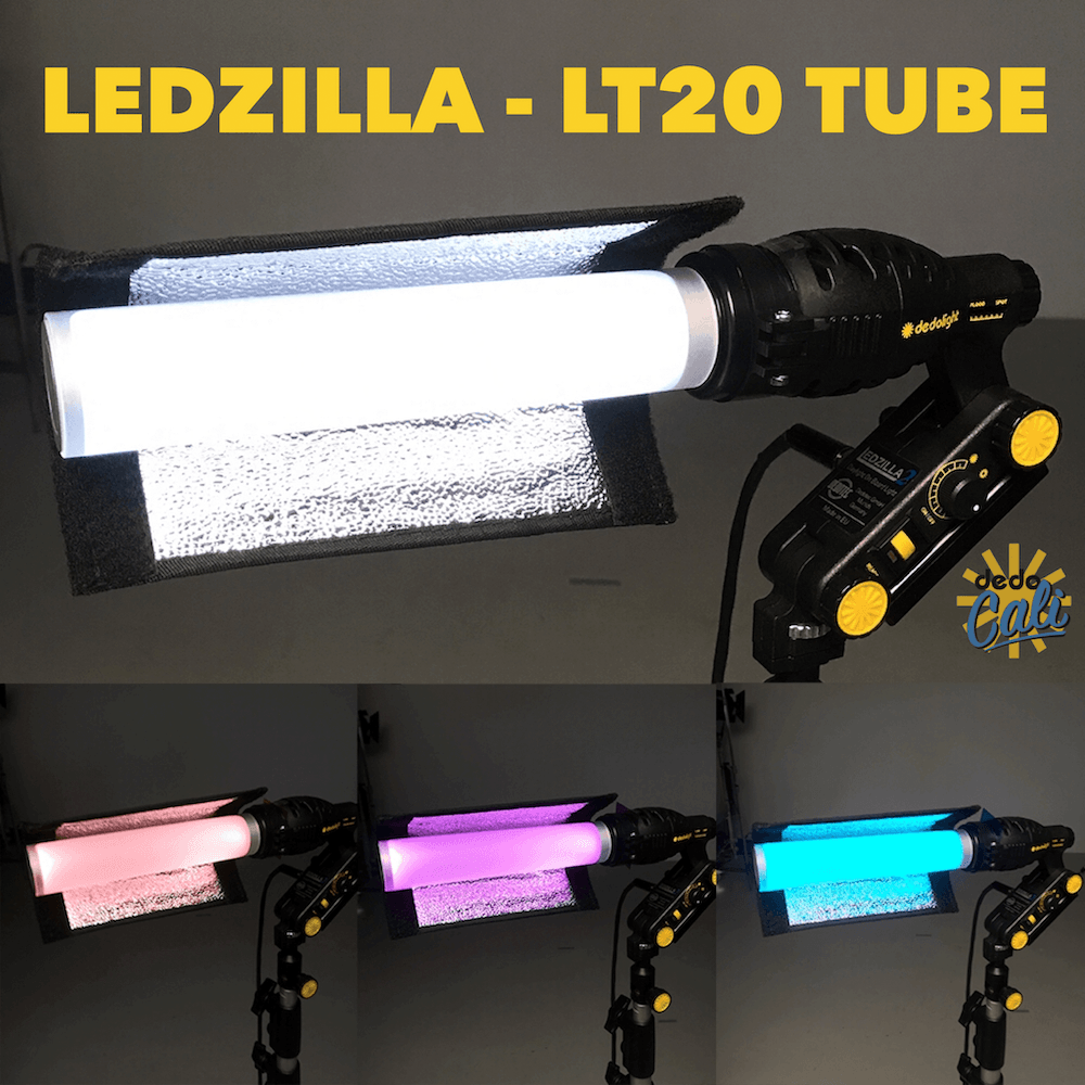 DedolightCALI's tweet photo. LT20 tube for the 8w Ledzilla focusing light. It's a great little device to get that soft glow from a small practical source, an eye light, dashboard glows etc. Has a perfect slot to fit rosco gel samples!

https://t.co/5bVklBkqmo https://t.co/SsSvpOluV4