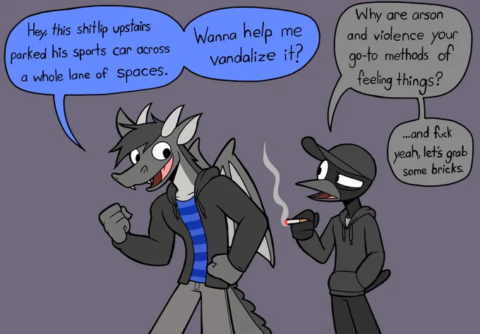 mischievous boyz comm for @That_Damn_Crow 