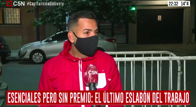aleberco's tweet photo. 🗣️ "Por mes es relativo,  pero se necesita trabajar 6 o 7 días a la semana para mantener el ranking", Roger Rojas en Brotes Verdes🌱 

Ahora en 📺 @C5N |#CapitalismoDelivery |📲 https://t.co/9Nx5gBTS6D https://t.co/rIPLsBnStw