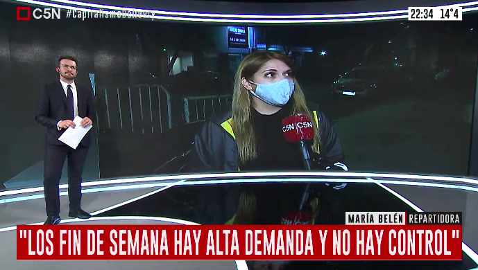 aleberco's tweet photo. 🗣️ "En aplicaciones nunca tuve recibo de sueldo", María Fierro en Brotes Verdes🌱 

Ahora en 📺 @C5N |#CapitalismoDelivery |📲 https://t.co/9Nx5gBTS6D https://t.co/t2IVsn4SEt