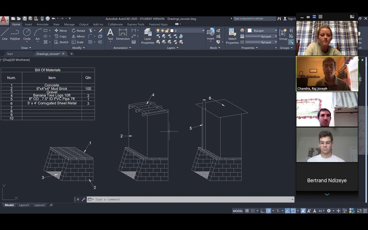 ewbtamu's tweet photo. This summer the Rwanda Project Team has worked diligently over Zoom to finalize our latrine designs. Continue to join us Tuesdays @ 7PM – Class of ‘24 welcome! @TAMUEngineering @EWBUSA @TAMUCVEN 
@TAMU https://t.co/VWZHmfhhCB