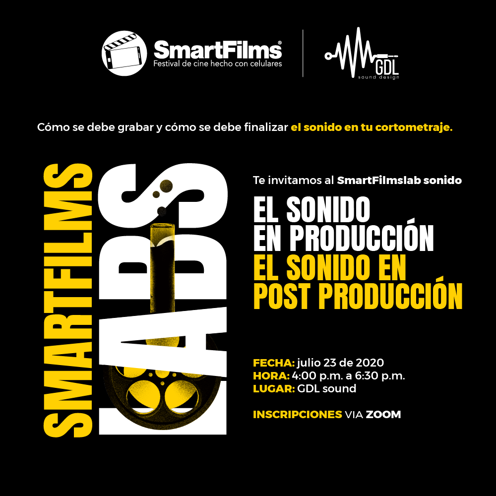 smartfilmsco's tweet photo. Nuevo #SmartFilmsLabs con @GDLSoundDesign, tendremos un experto de sonido para entender la importancia de hacer una buena captura y mezcla de sonido en nuestros cortometrajes.
Regístrate gratis
https://t.co/ngB5SyUduG
No te lo pierdas
#SmartFilms #YoSoySmartFilms #Cortos #Cine https://t.co/OF6z0ayxhK