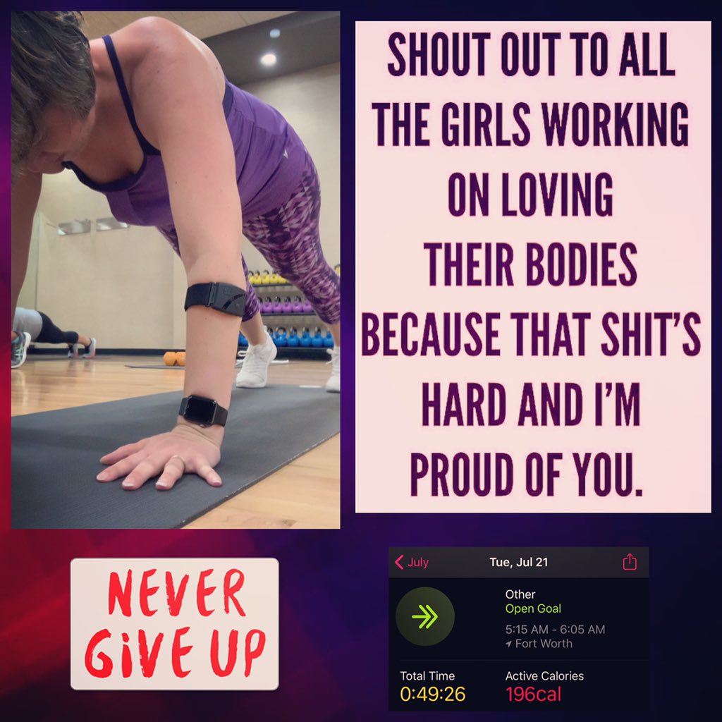 japluto09's tweet photo. It is SO hard. Keep working and don’t give up!  
💪🏼💜👏🏼👊🏼🏋🏻‍♀️
#5amworkout #barbellstrength #pushyourlimits #makefithappen #noexcuses #fitmom #fitafter40 #fitlife #progressnotperfection #determination #goals #journeytofit #healthierme #loveyourlife #nevertoolate #livingmybestlife https://t.co/8vksSqRdru
