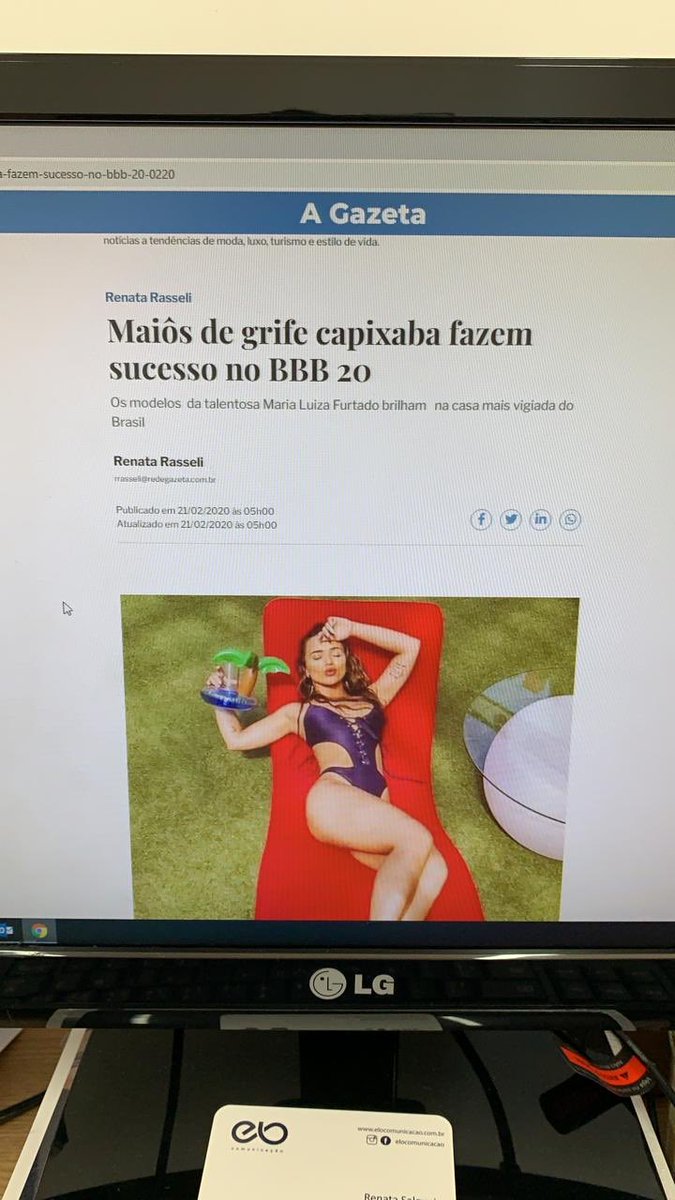 A Gi levou vários biquinis e maiôs nossos para o BBB, quando a Rafa usou o nosso Maiô Ilhóis Azul emprestado pela Gi, virou ate notícia aqui no ES! A gente ama demais essa duplinha 💕