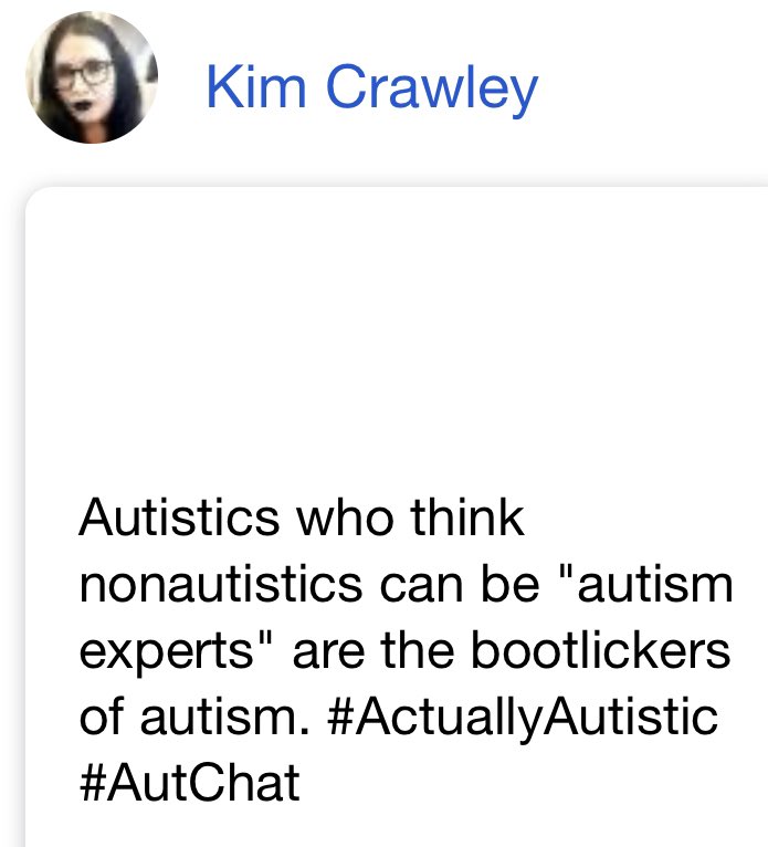 AutisticBarbie's tweet photo. I was blocked so I can’t retweet this. But if you believe in this logic, you’re essentially dividing the community even further &amp; the reason why #ActuallyAutistic adults &amp; the ND movement have a bad rep. https://t.co/GCcbI4yMpA
