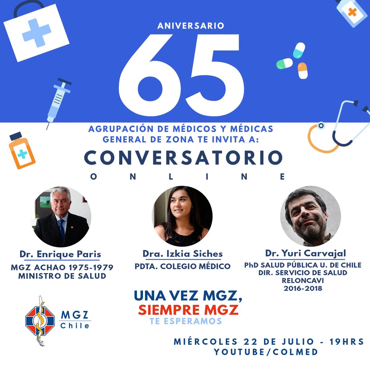 MgzChile's tweet photo. ¡Mañana es nuestro aniversario! 
Los invitamos a tod@s a conectarse.
#MGZ #AniversarioMGZ https://t.co/vaPtiOmHHW