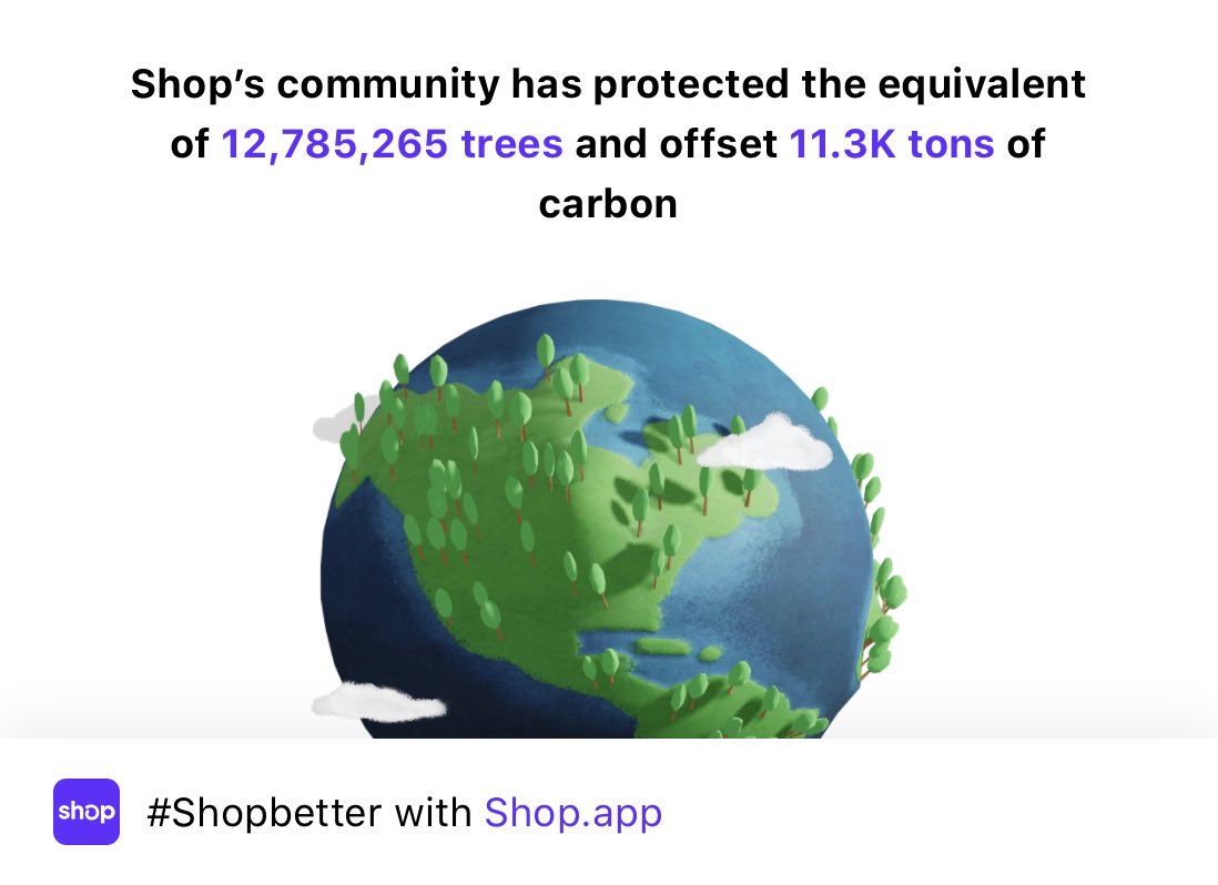 #Shopbetter Protect trees with your purchase. Offset delivery emissions with @shop. shop.app/carbonoffsetti…