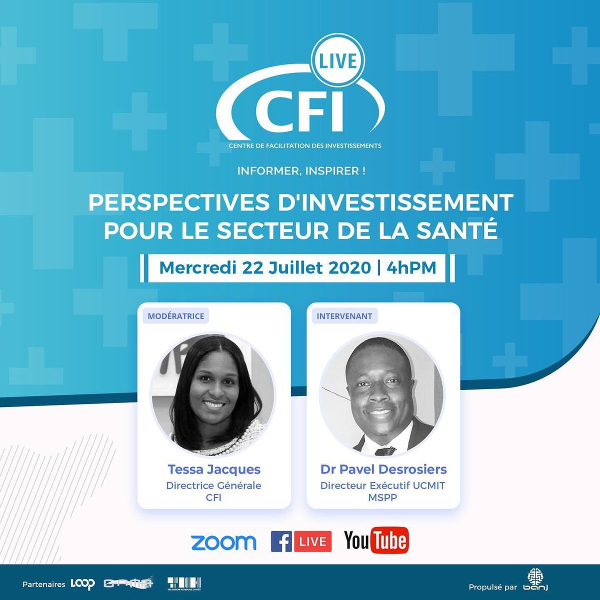 marcalainb's tweet photo. Ti chita pale ak @MsppOfficiel nan yon #CFILive spesyal demen a 4:00 PM! Li enpotan pou ou konekte ak MSPP poze kestyon tou donk nou ajoute grenn edisyon saa pou ou! Branche!
Rezève laa: https://t.co/NuTsmS80Yb https://t.co/8Xsa637ep9