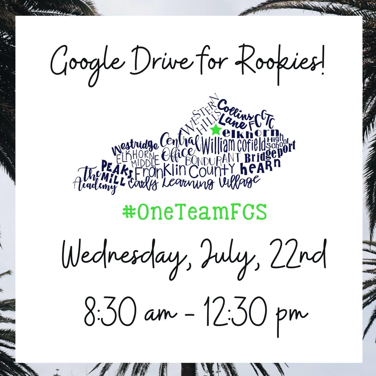 Stella_Pollard's tweet photo. We will be covering the basics of Google! Including Google Chrome, Drive, Docs, Slides, Sheets + more tomorrow beginning at 8:30 am. This is a 4 hour PD session. 

To join the session, click this link: https://t.co/BqfqGmaUSL. 

#OneTeamFCS #FCSWins https://t.co/1gE9KYau7H