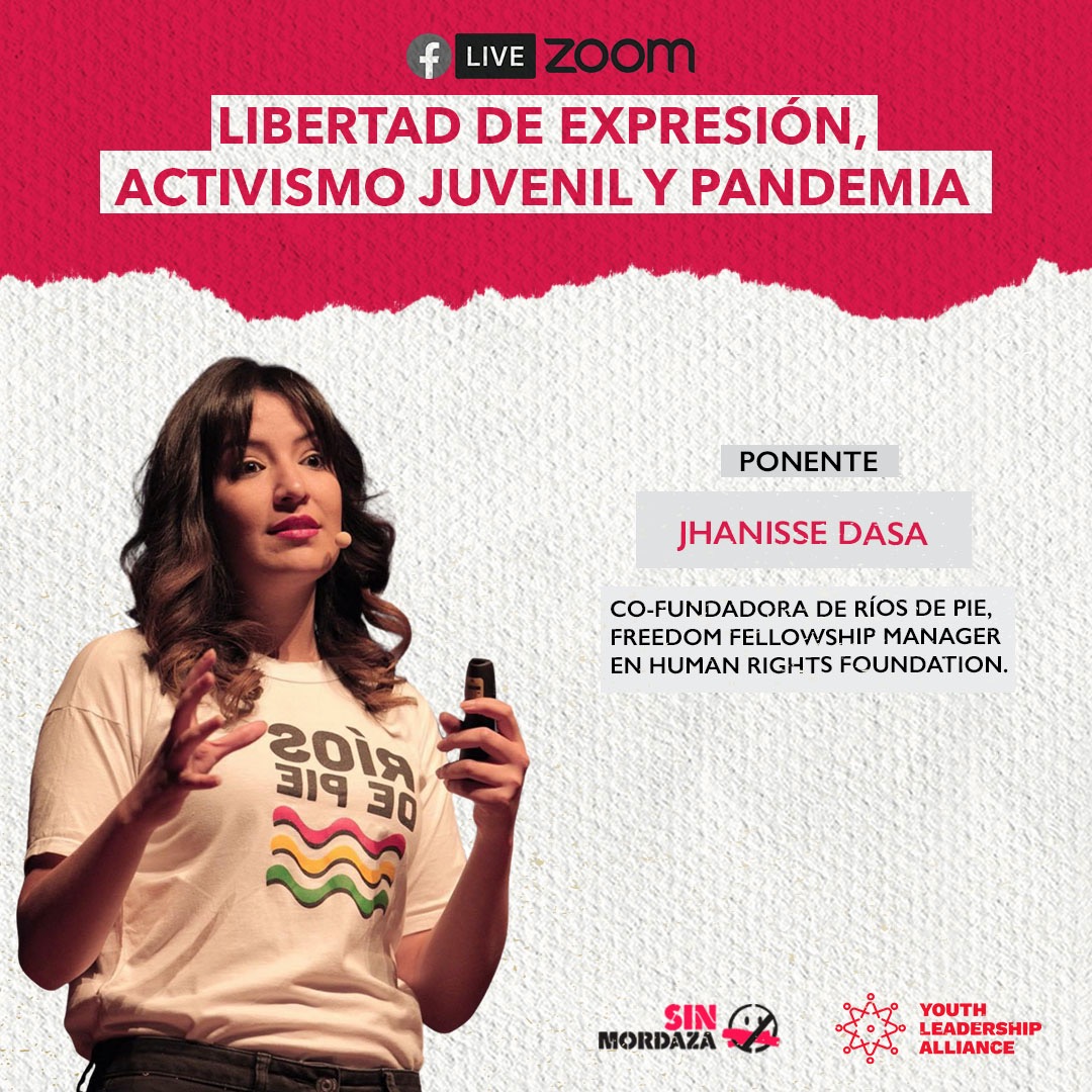 Jhanisse Dasa es co-fundadora de la organización Ríos de Pie y es una de nuestras panelistas para el Foro: Libertad de Expresión, Activismo Juvenil y Pandemia. Regístrate acá: bit.ly/2Ch1Euv