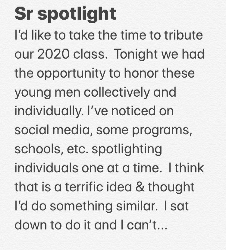 CoachSmithCAM's tweet photo. Senior Spotlight!  Thank you 🙏 @connor__32 @connorheat22 @paradee34 @BBurgener40 @_griffandricks @KeeganWaterman https://t.co/y9tXtz2jJr