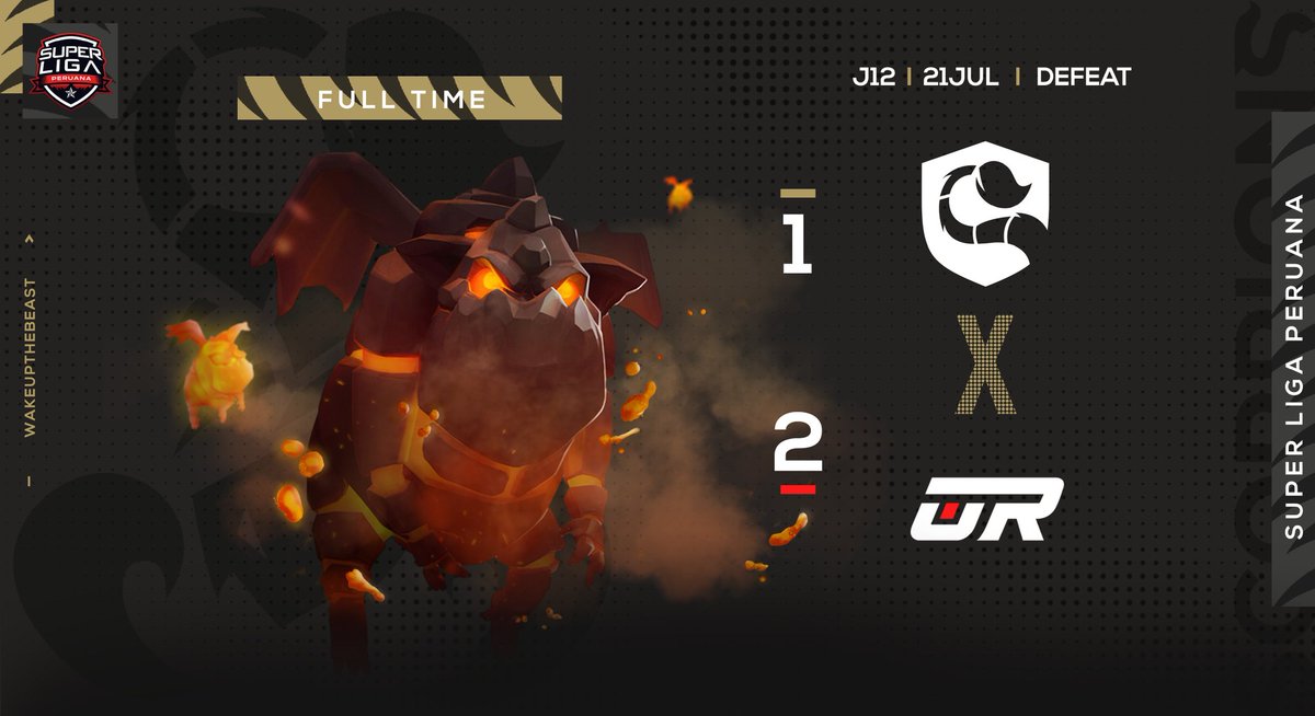 ScorpionsGG's tweet photo. 🦂 | #Derrota
⚔️ | @SuperLigasEGS
📰 | 1 - 2

Caemos el día de hoy ante nuestros amigos de @UrbanEsportsg por la jornada 12 de la #SLPE, GG WP.

¡Volveremos más fuertes! 🔥🦂💪🏽

#ScorpionsProud
#WakeUpTheBeast 
#SLPEConSCP https://t.co/2nhNC6IyCE