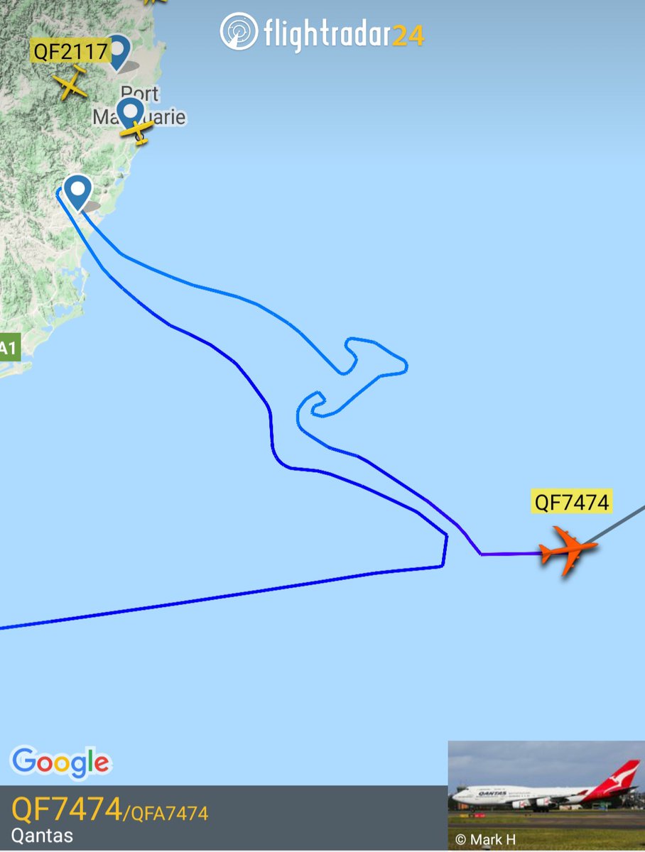 How good is the Flying Kangaroo over the Pacific Ocean! What a way to farewell <a href="/Qantas/">Qantas</a> Boeing 747-400ER #Queenoftheskies #Qantas747 #VHOEJ