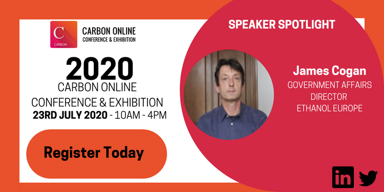 EthanolEurope's tweet photo. Join us at The Carbon Online Conference &amp; Exhibition on Thursday, 23rd of July. Our speaker, @Jimcogan will present Ireland’s transport climate policy &amp; the role of biofuels in transport decarbonisation.
Register here 👉https://t.co/imw6VrcaNG
#CarbonConference https://t.co/qBdl453t7h