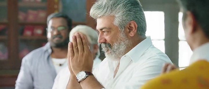 The fear on others face is like another fans of other star waiting in the near by que for watching another movie same day.. After respecting all he took his seat.  After repecting him with flowers, camphors, coconut etc., we too took our seats.. #Viswasam •  #Valimai