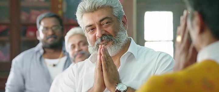 The fear on others face is like another fans of other star waiting in the near by que for watching another movie same day.. After respecting all he took his seat.  After repecting him with flowers, camphors, coconut etc., we too took our seats.. #Viswasam •  #Valimai