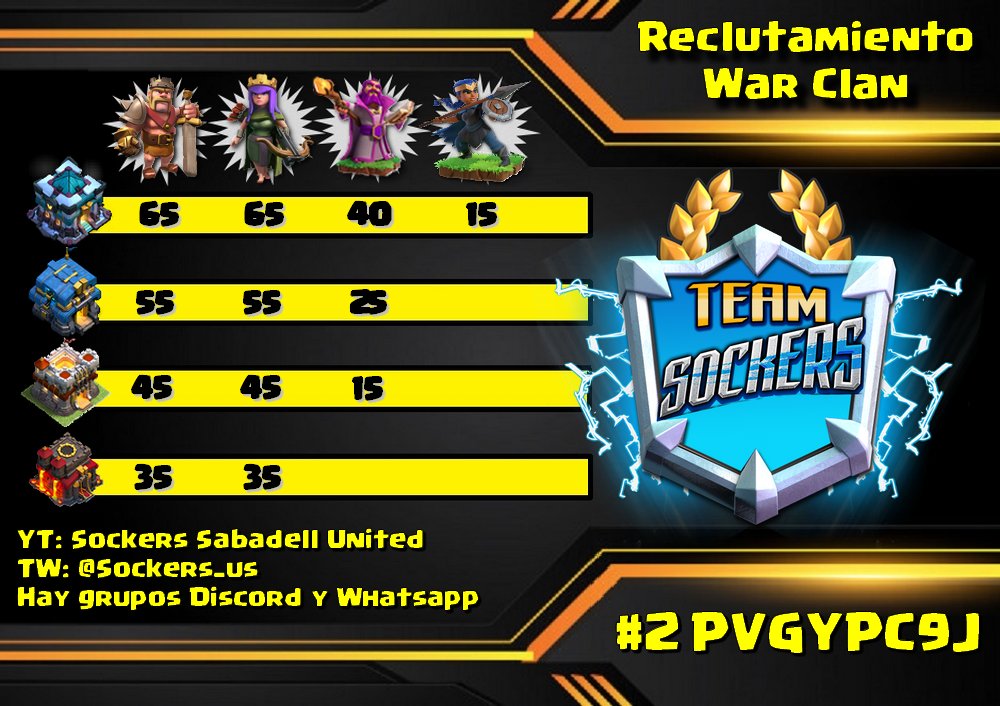 Sockers_us's tweet photo. Queria Agradecerle por el logo para reclutar  en el clan te quedo OP @KoloClash https://t.co/LaePhgedW5
