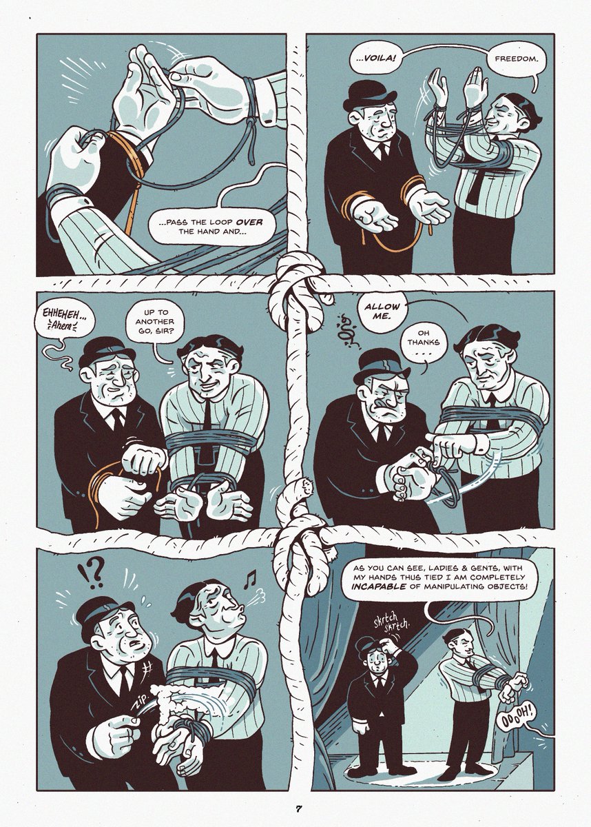 Today's Hocus Pocus  #comic page 7/26More Houdini having more fun with ropes...