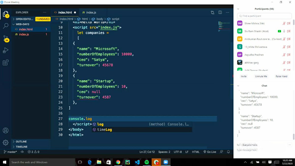 mishrashree18's tweet image. Day4
At #gslearningcontest
With @Girlscript1 , learnt about JavaScript, ES6 and introduction to NodeJS. 
@gssummit2020
