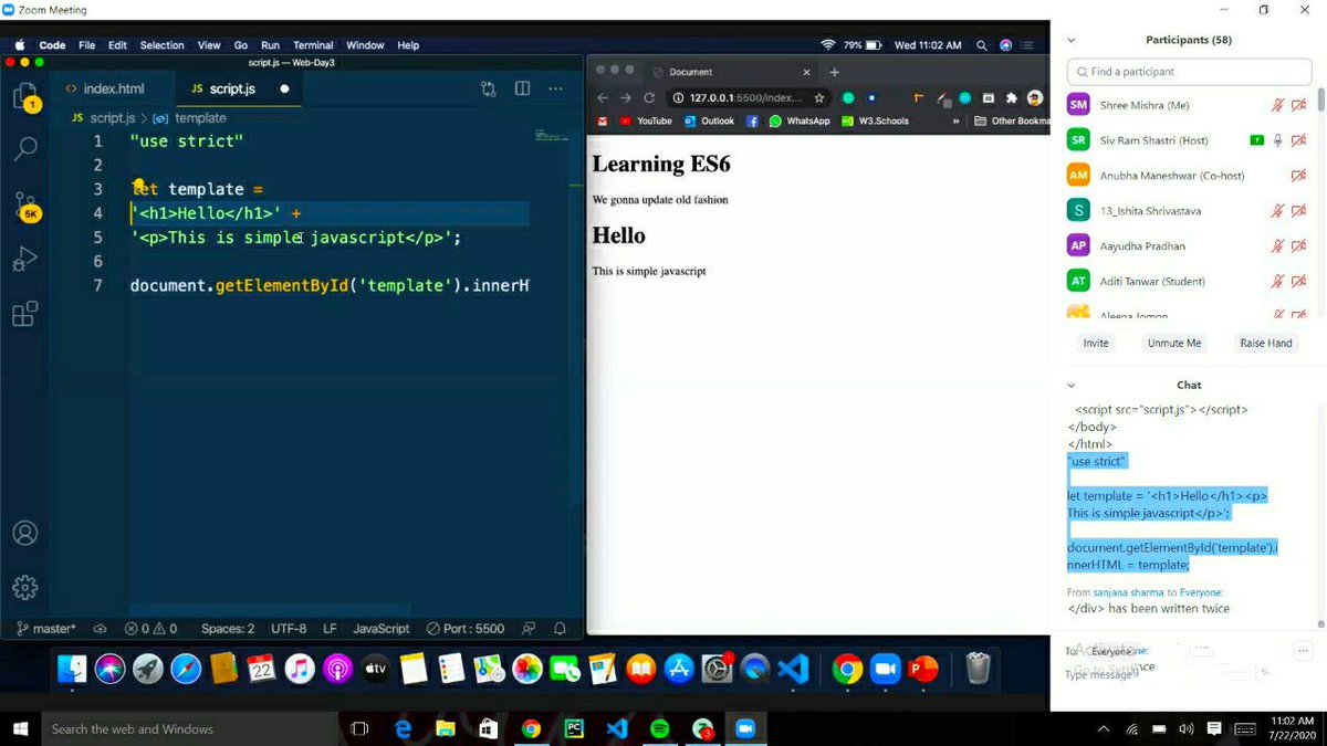 mishrashree18's tweet image. Day4
At #gslearningcontest
With @Girlscript1 , learnt about JavaScript, ES6 and introduction to NodeJS. 
@gssummit2020