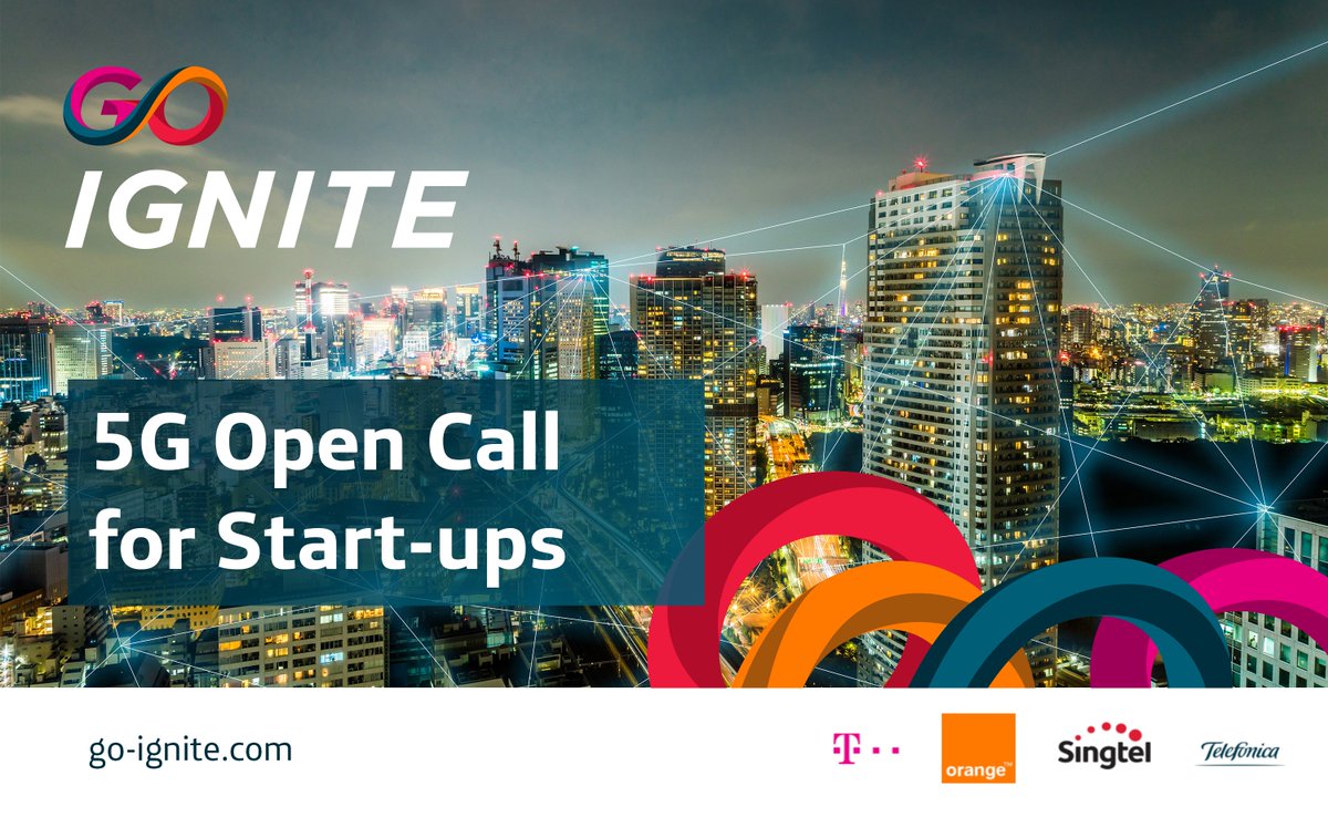 #Startups &amp; #innovation providers: book your ticket to meet the #businessdevelopment teams from <a href="/TMobile/">T-Mobile</a> @Orange <a href="/Singtel/">Singtel</a> <a href="/Telefonica/">Telefónica</a> during a special day next September dedicated to #openinnovation &amp; #5G uses cases. Apply now go-ignite.com #GoIgnite5G #online meetings