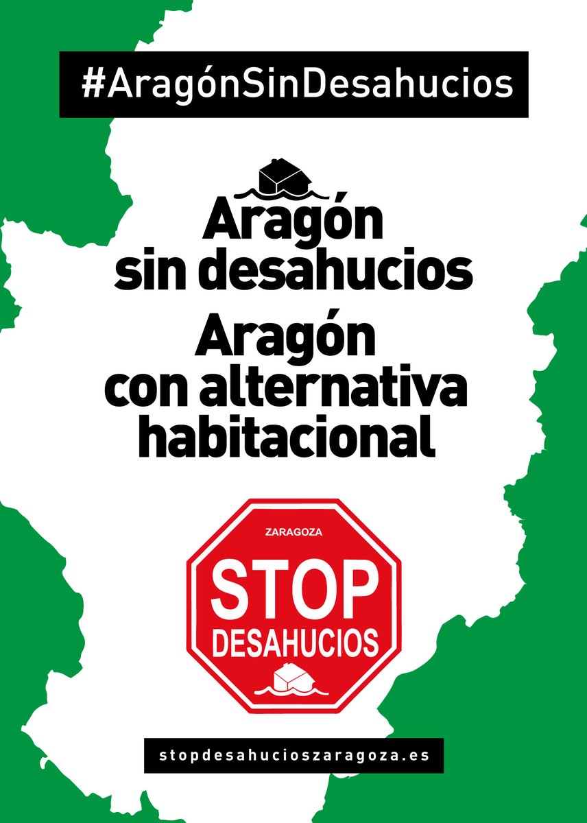 DesahuciadxsZGZ's tweet photo. Arranca la campaña #AragónSinDesahucios para señalar a lxs responsables de que no se cumplan los puntos 19.1 y 19.2 de la ley aragonesa "10/16" que garantizan el derecho a una alternativa habitacional de todas las familias vulnerables residentes en #Aragón. https://t.co/Fu5vd2b4Xv