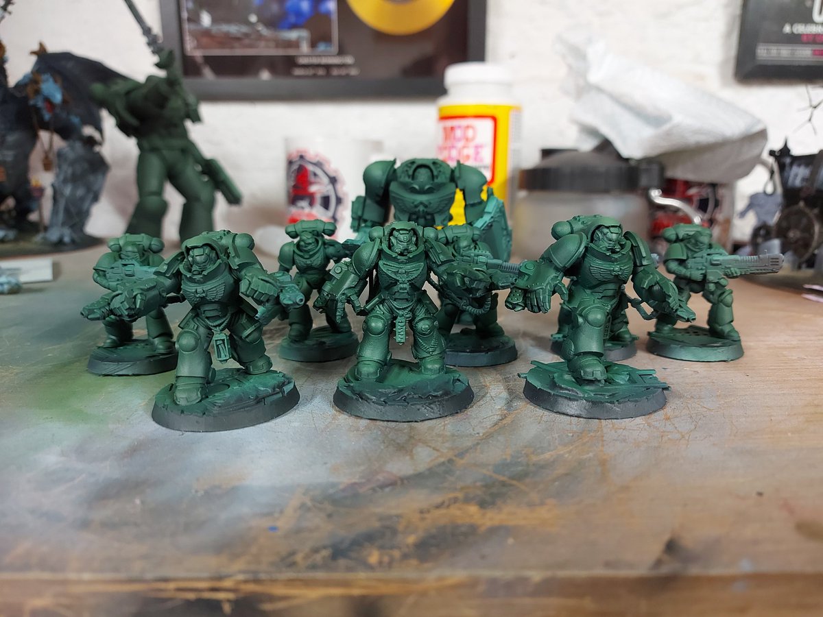 Just some Dark Angels boys fresh from the printer....#darkangels #gameswork...