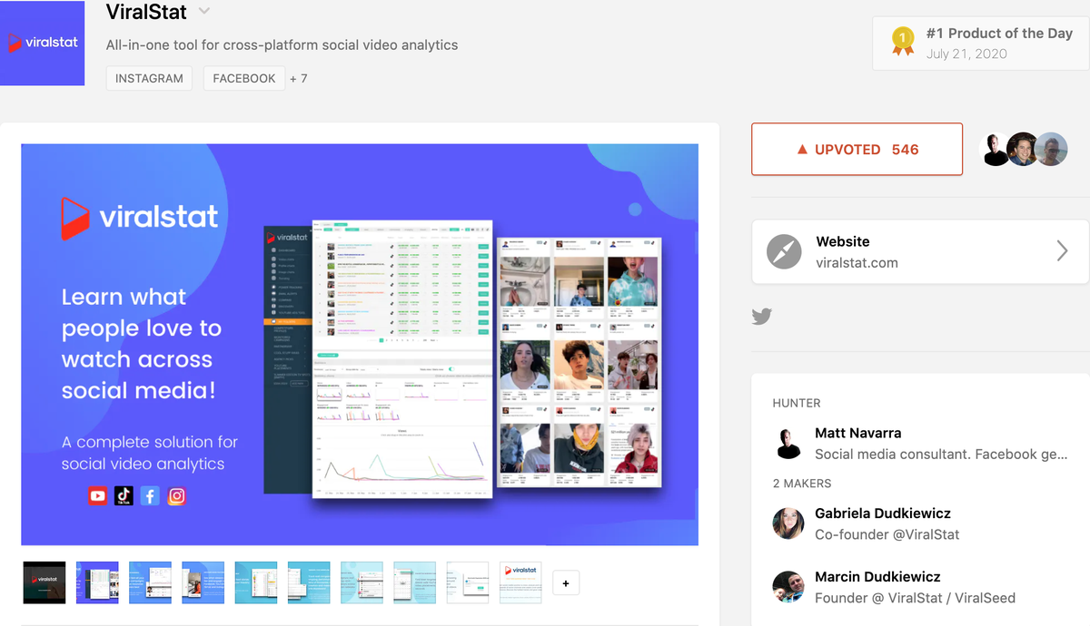 ViralStat's tweet photo. This is it! We made it the  #1 Product of the Day on @ProductHunt 😻
Huge thanks! 
🍾🍾🍾🍾🍾🍾🍾🍾🍾🍾🍾🍾🍾🍾🍾
#socialmediatools #videoanalytics #tiktokanalytics #instagramtools #socialmediaanalytics https://t.co/gzK1bDBSfO
