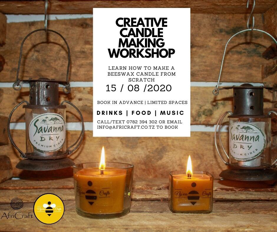 MadeByAfriCraft's tweet photo. Join us for some eco-friendly fun &amp; self-development. Whether its to learn a new skill or find a money saving hobby this workshop is for you.Together with @stacycheery, we will teach you how to make a scented beeswax candle from scratch. All material &amp; upcycled packaging provided https://t.co/Txqvj96syq