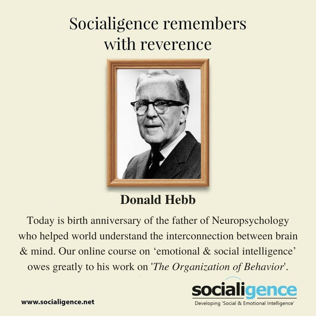 Dr_SandeepAtre's tweet photo. Newton said “If I've seen further, it's by standing on shoulders of giants”. We agree!
#DonaldHebb #birthanniversary #neuropsychology #Hebbianrule #Learning #psychology #neuroscience #legend #onlinecourse #emotionalintelligence #socialintelligence #training #EQ #gratitude https://t.co/9kuGqiYdaR