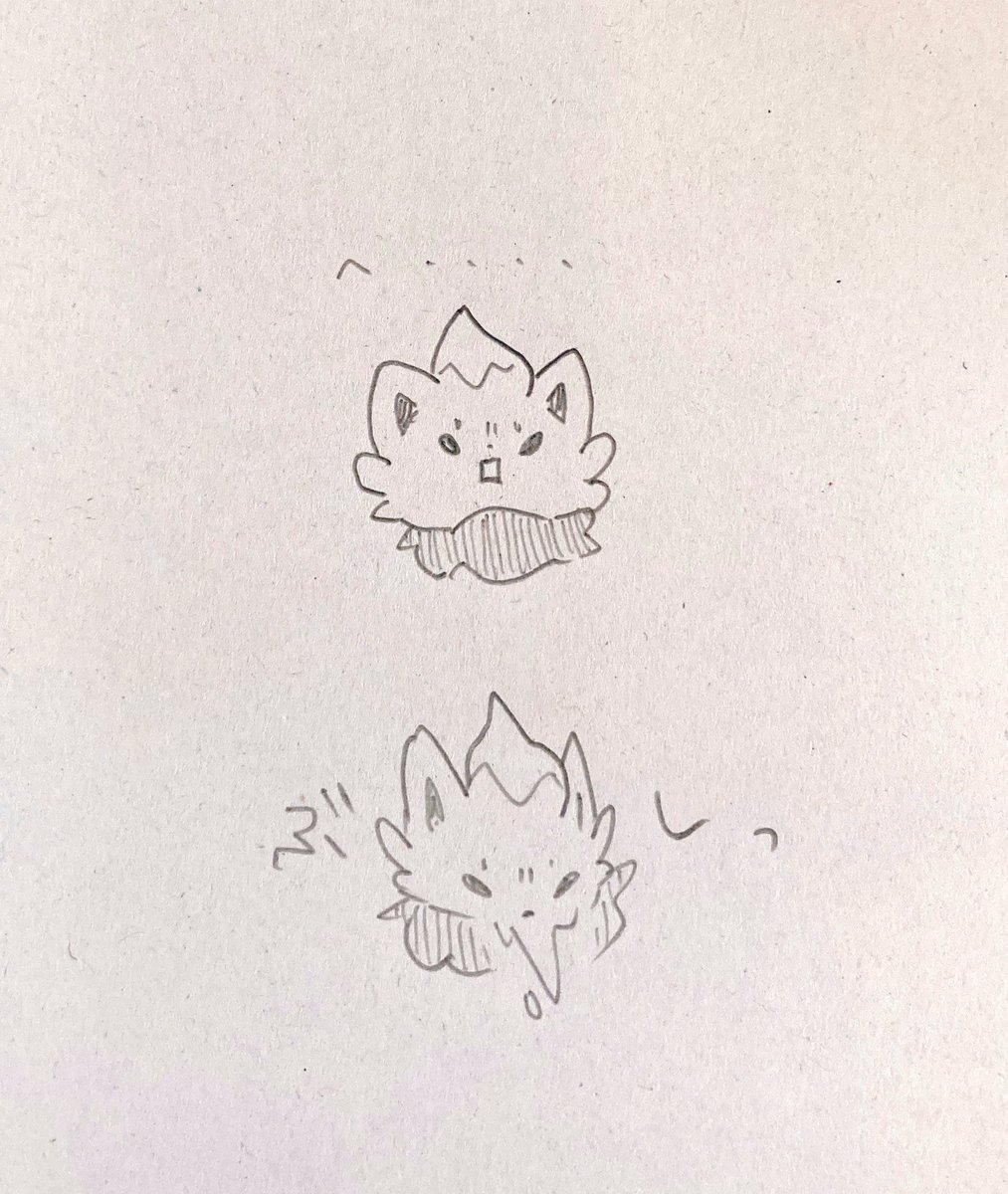 くしゃみをするゾロア 