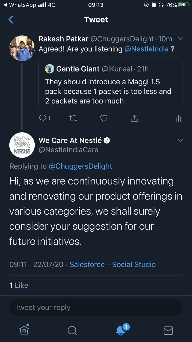 ChuggersDelight's tweet photo. @iKunaal Your suggestion has been considered by @NestleIndia. Amen! 👏 https://t.co/R6K3ZX1i5N