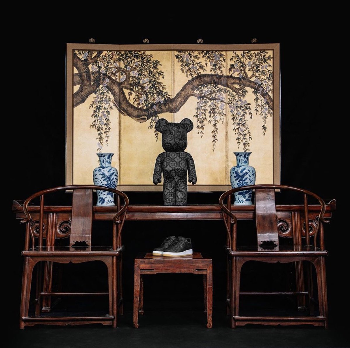 bearbrick x clot x nike