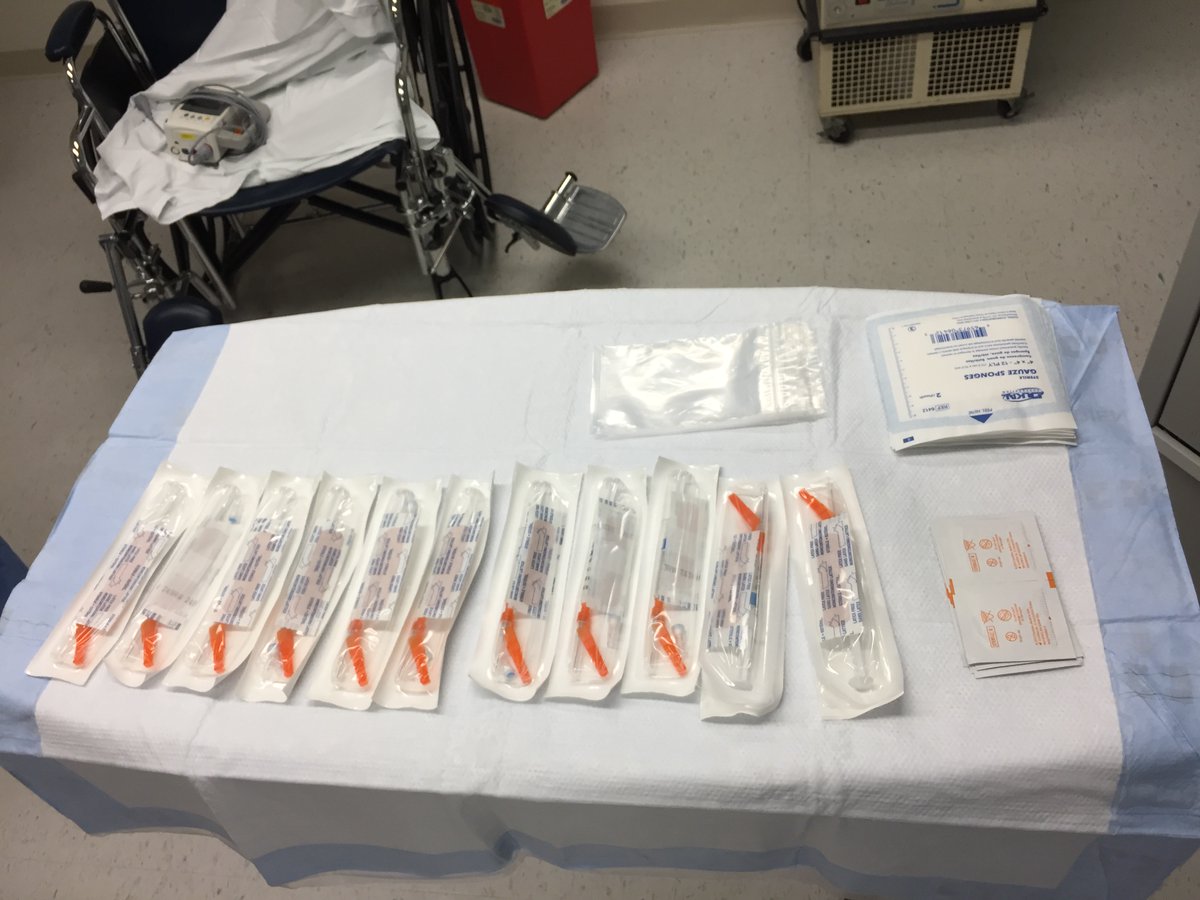 48. They had a tray of syringes set up to do up to 11 ABGs (arterial blood gas).  Fortunately, that’s part of that the arterial line is for - this was not taken directly from my arm but via the equipment.  https://www.webmd.com/lung/arterial-blood-gas-test