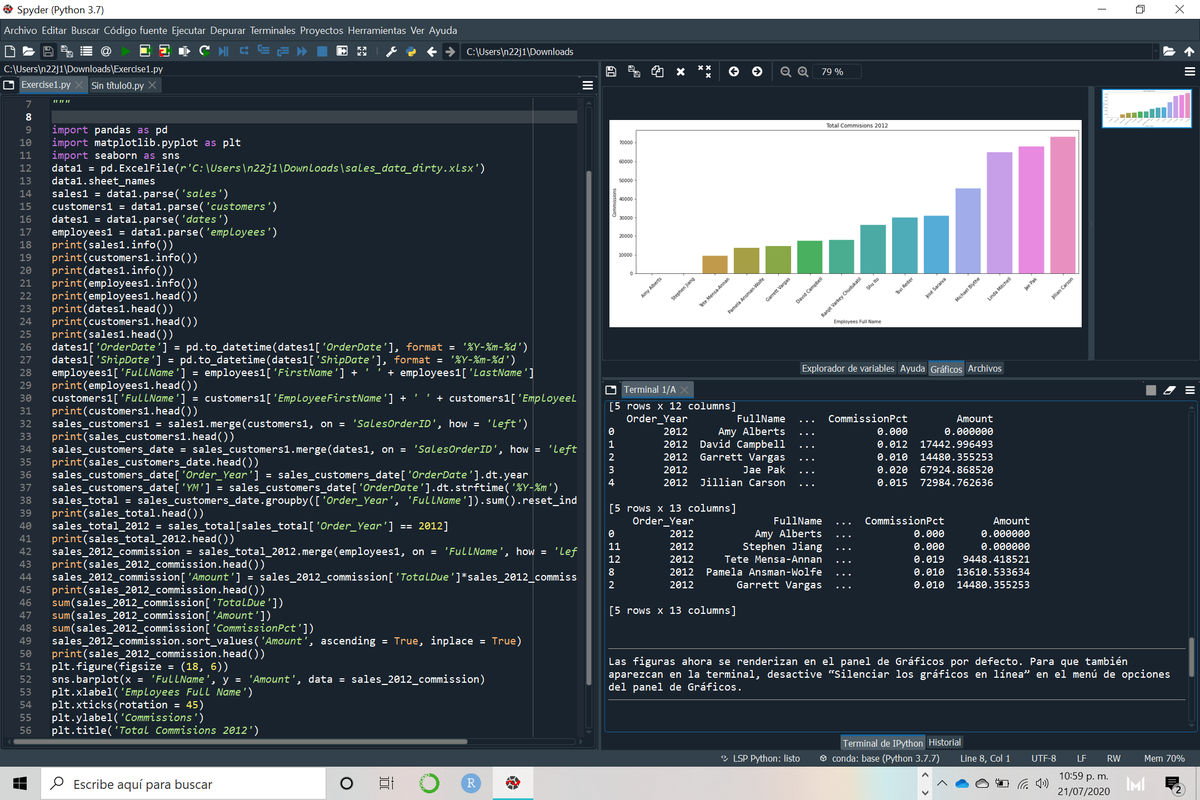 El_estudiante00's tweet photo. I think I did it :) please tell me if I did it right. @DataCamp @Adel_Nehme #DataCamplive the feeling of accomplish that with no further formation is great, is asome!!!! Thamk you for all. https://t.co/VGGgKrlsaN