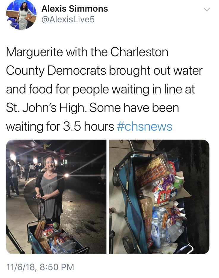 Witnesses tweet what they saw. Even the reporters seem to think this is okay?  Not just the candidate though but even the Charleston County Democrats!