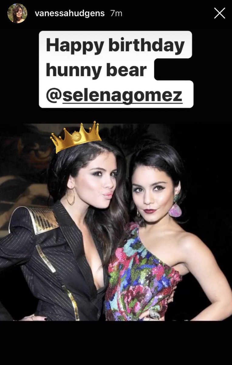 Vanessa Hudgens wishing Selena a happy birthday!  #28YearsWithSelena