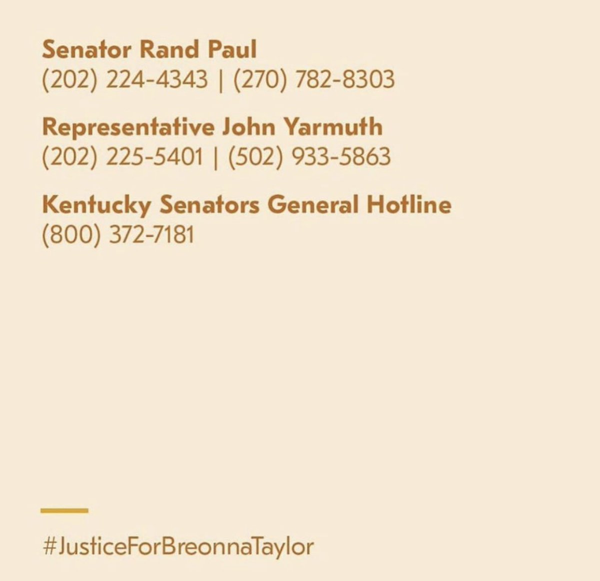 BerniceKing's tweet image. We have not moved on.

#JusticeForBreonnaTaylor 

@GovAndyBeshear @djaycameron @DanielCameronAG @RepJohnYarmuth @RandPaul @senatemajldr