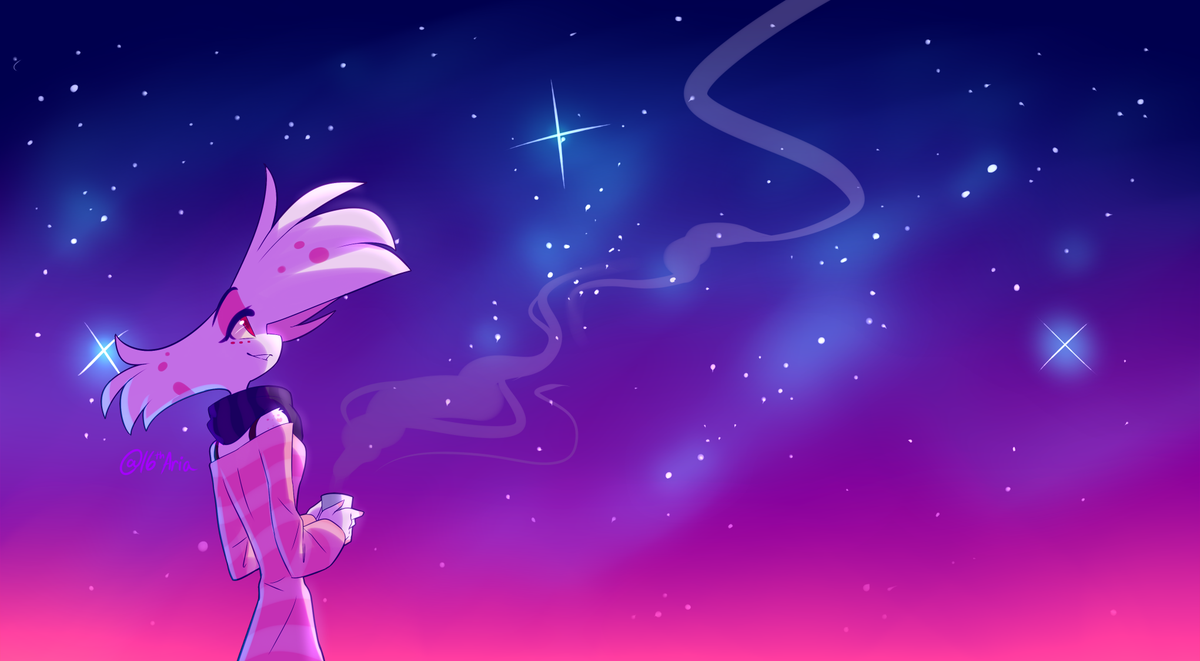 16thAria's tweet photo. 💫 Wishes ✨

#AngelDust #HazbinHotel https://t.co/RfYOkaTvA9