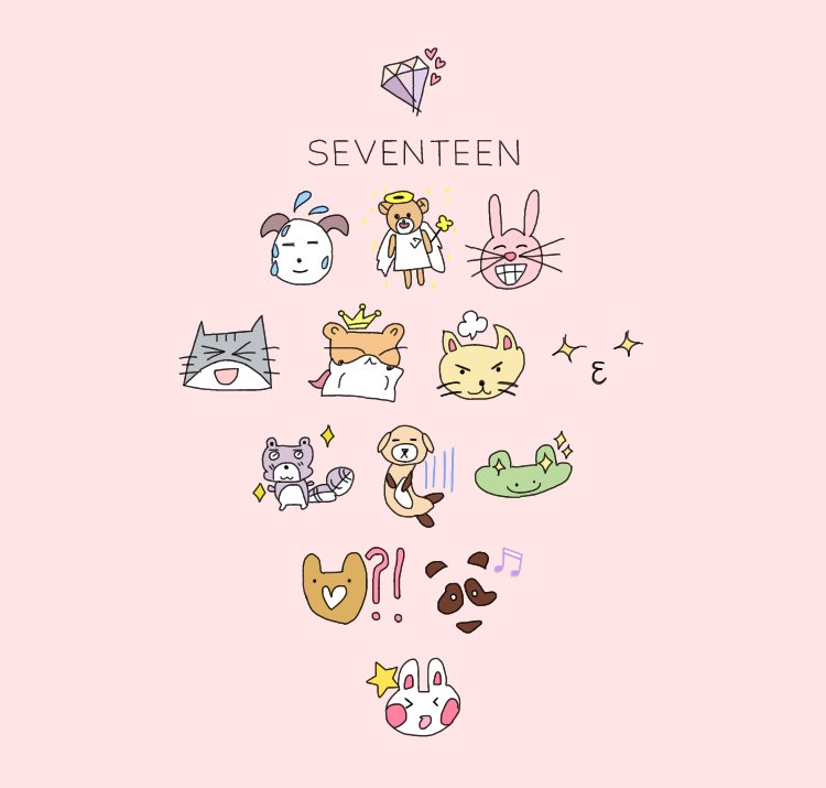 スウン セブチが自分で書いたイラスト集 Caratさんと繋がりたい Seventeen