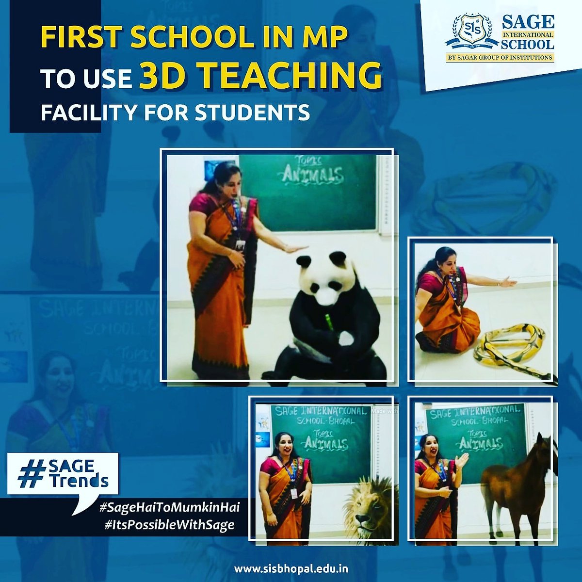 PRITISH65218132's tweet photo. It is perfectly said that a mind remembers 10% what one reads, 20% what one hears, 30% what ones see but 70% of what we discuss.
We, The SAGE International school, brings to you MP’s first 3D Teaching facility.
#SageTrends #BestCBSEschool #BestSchool #AdmissionsOpen #3Dtechno https://t.co/rcPboUfEfM