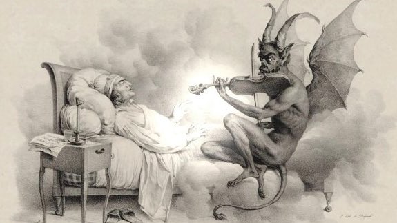 One of the first musicians to say they sold their soul was Giuseppe Tartini who wrote the famous Devil's Trill Sonata after having a dream about the devil. Later, Niccolò Paganini, arguably one of the best violinists to ever play, would be accused o the same thing.