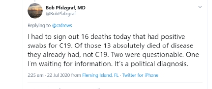 And the reason for his concerns American Doctor concerned that recorded deaths from  #COVID19 are inflated.  @carol_fikry  @RJPearce  @trikileaks  @timtron2020  @darrenmark69