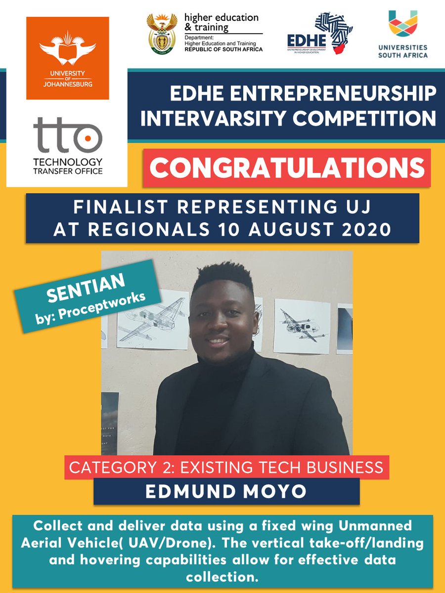 go2uj's tweet photo. Meet the Studentpreneurs with Existing Tech Businesses that will represent UJ at the Regionals of the EDHE Entrepreneurship Intervarsity Competition. 
@EDHEStudents @StudentEntrepreneurship 
#UJTTO #EDHEIntervarsity #Studentpreneur https://t.co/2zuBiKHGUX