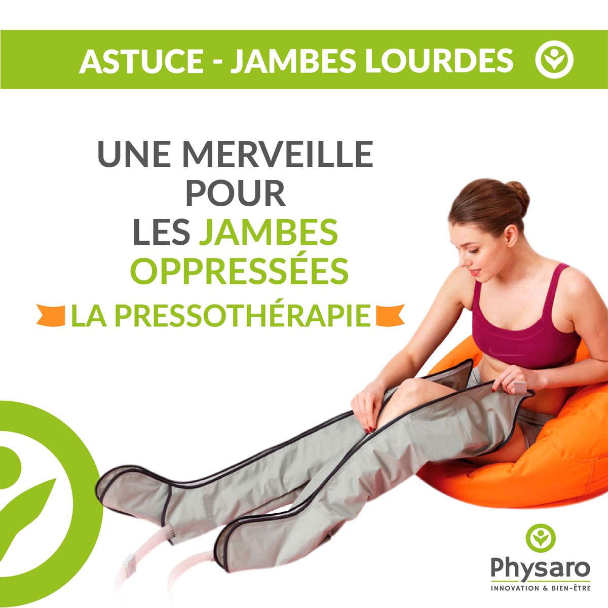 ✅🌼ASTUCE 🌼✅

🕊️Contre les jambes lourdes , la pressothérapie est un remède 🍀naturel infaillible ❗

Et vous, quel est votre remède naturel contre les jambes lourdes ? ✍️Partagez votre astuce avec nous en commentaire ! 

#Pressotherapie #Physaro #BienEtre #Sante #Jambes