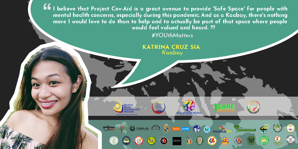 VYMCV_official's tweet photo. 💚Kumusta Ka Kaabay?💚

Our #ProjectCoVAid Kaabays share their insights on what it's like being part of the forefront of Mental Health Awareness in this global pandemic.

For a #HealthierVisayas, Mag #StoryaTaGaw📯📯📯 https://t.co/rrJ5z6PqBb