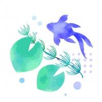 素材ラボ 新作イラスト 金魚と水草のイラスト素材 高画質版dlはこちら T Co Cxl1vmkwfh 投稿者 さかきちかさん 水彩風の金魚と水玉もようのイラスト素材です 青色で 金魚 水草 青 夏 水面 かわいい 可愛い 水彩 T Co Qxmetxtot6